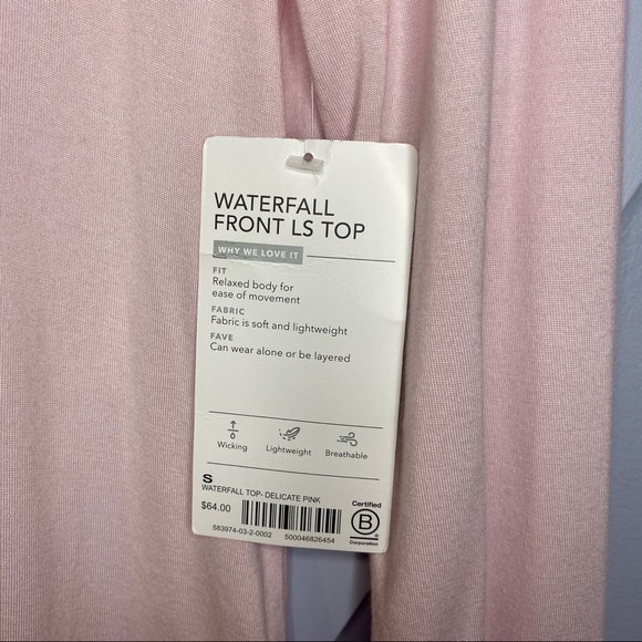 Athleta Waterfall Front LS Top relaxed fit soft - Picture 5 of 6